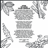 How to love your candle: burn at least 1 hour so the melt pool reaches the jar's edge, never burn more than 4 hours, trim wicks to 1/4 inch before relighting